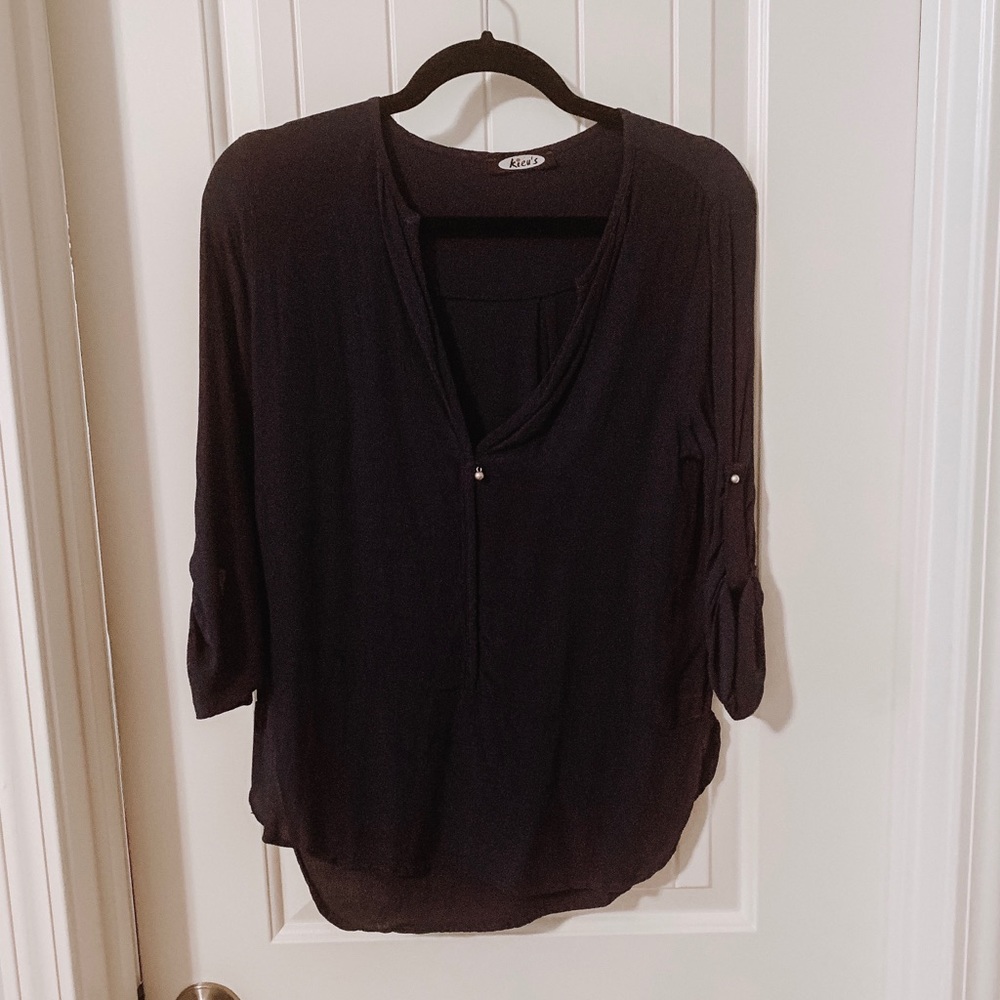 Medium dark blue top